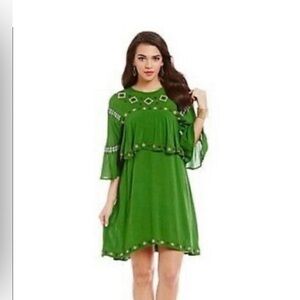 NWT Chelsea and Violet Green Bohemian Dress Size small